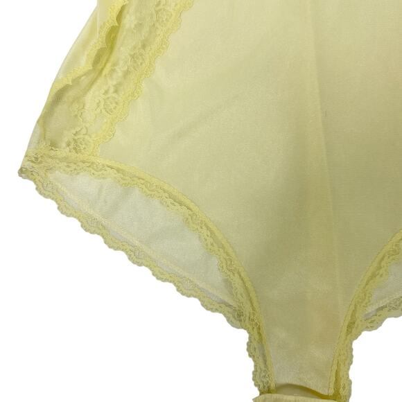 Vintage Interludes Lace Bodysuit Size Small Yellow - Picture 9 of 10